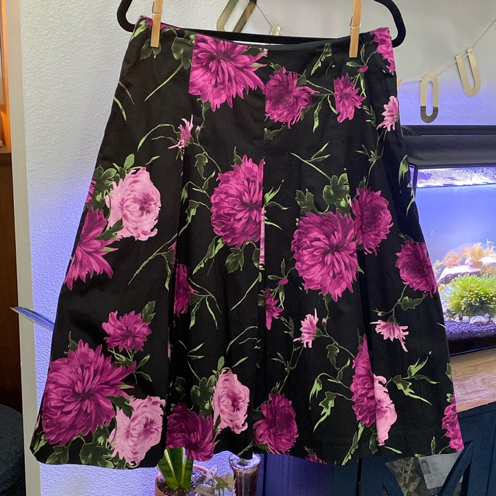 Talbots Lined Floral Skirt
